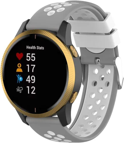 Miniatura 9 de FitTurn Bandas de liberación rápida con agujero transpirable de 0.787 in compatibles con Garmin Approach S40/Forerunner 245 645 165