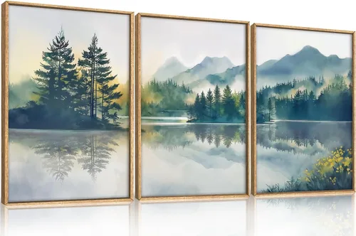 Miniatura 47 de HPINUB - Lienzo decorativo abstracto moderno para pared, juego de 3 impresiones artísticas enmarcadas, pintura de pared grande en blanco y negro, 16