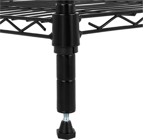 Miniatura 5 de Amazon Basics - Estantería de almacenamiento ajustable de 4 estantes, resistente organizador de acero Negro