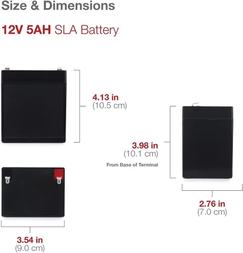 Miniatura 3 de Enersys Batería recargable SLA de 12V 5Ah para sistemas de seguridad