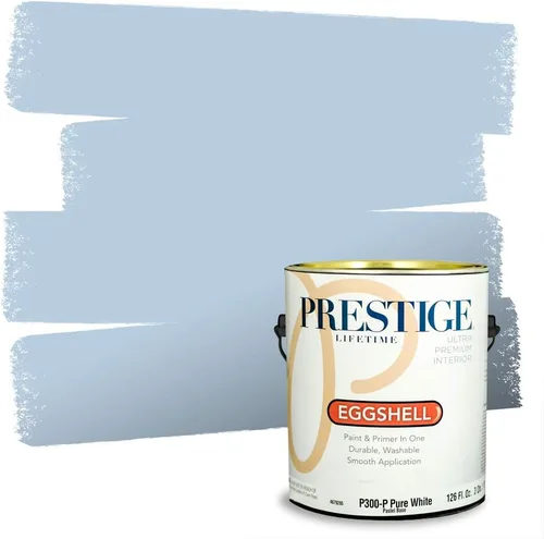 Miniatura 259 de Prestige Paints. - Base y pintura para exteriores en un solo galón, 1 galón. plano, comparable con Sherwin Williams Topsail. SW6799-PCM