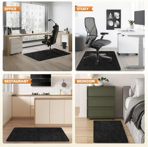 Miniatura 6 de Alfombrilla para silla de oficina para suelo de madera dura y baldosas, alfombrilla para silla de computadora, protector de piso antideslizante