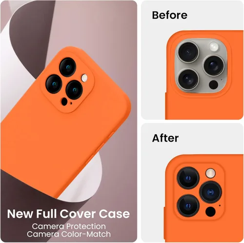 Miniatura 3 de FireNova Funda diseñada para iPhone 15 Pro, funda de silicona mejorada [protección de cámara], forro interior de microfibra antiarañazos, 6.1