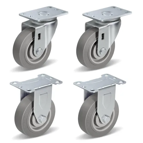 Miniatura 24 de Ruedas de Carretilla Ninoso, Juego de 4 Ruedas Industriales de Alta Resistencia de 4" con Capacidad de Carga de 1200 Libras, Ruedas para Carro