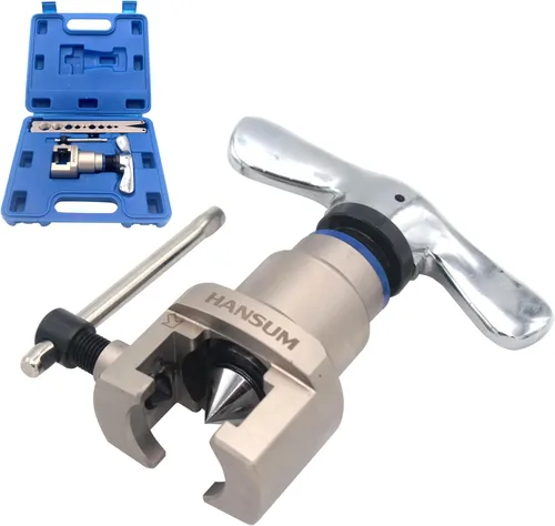 HANSUM Kit de Herramientas de Abocinado de Línea de Freno Expansor Conformador de Tubería HVAC Reparación Cono Excéntrico Refrigeración para Tubo de