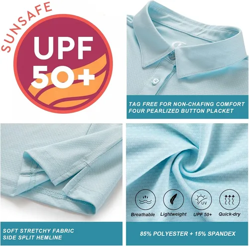 Miniatura 2 de Casei Polo de golf sin mangas para mujer, UPF 50+, de secado rápido, con cuello