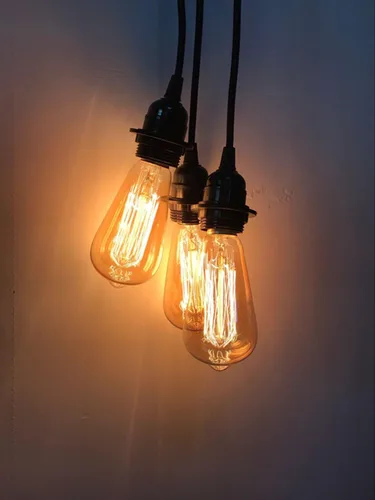 Miniatura 4 de FadimiKoo Kit de luz colgante, kit de lámpara E26/E27, kit de cable de luz colgante Edison vintage con interruptor de encendido/apagado