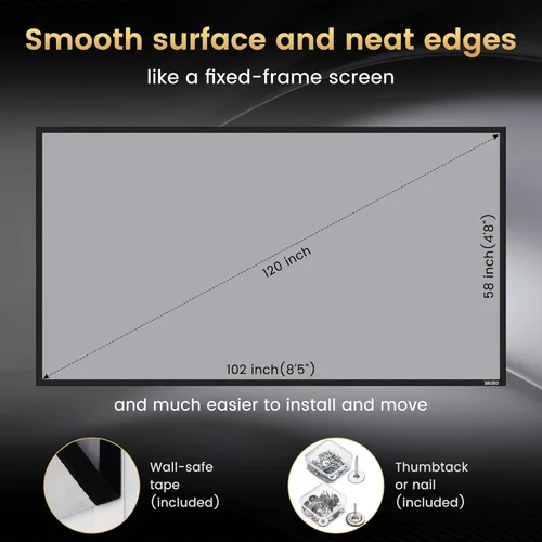 Miniatura 5 de Pantalla de proyector ALR para montaje en pared estándar TGI-120-A alto contraste 70% ALR alto brillo 2.7X ganancia - 120 pulgadas 16:9 pantalla