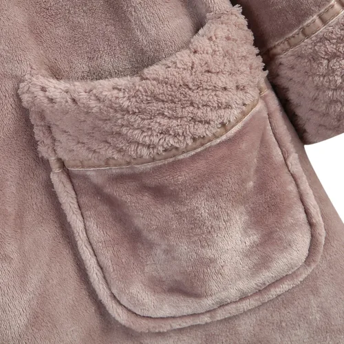 Miniatura 8 de Richie House RH1591 Bata de baño de vellón suave y afelpado para mujer