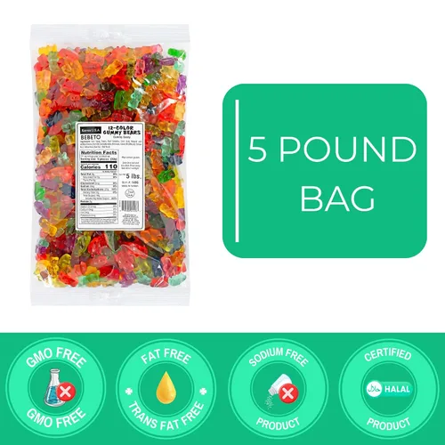 Miniatura 6 de Kervan Candy Bebeto 12 Sabores Gomitas de Oso - Gomitas Afrutadas, Blandas y Dulces a Granel para Niños, Snacks de Regalo y Fiestas - Bolsa