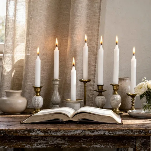 Miniatura 3 de Viyffo Paquete de 20 velas cónicas blancas, mini velas sin goteo de 4 pulgadas, sin perfume, tiempo de combustión de 1.5 horas para rituales