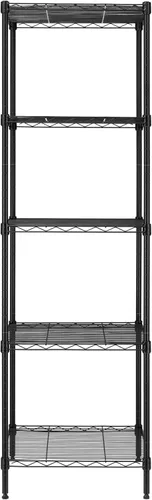 Miniatura 9 de Finnhomy, estantería con 5 estantes de alambre de acero, ajustable, estantería para almacenamiento inteligente, de metal, para salas o espacios