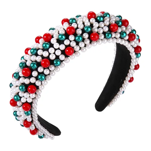 Miniatura 8 de Diademas de cristal para mujer, diadema acolchada de perlas para el día de San Valentín, con diamantes de imitación y perlas de imitación