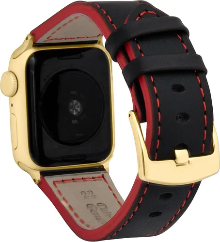 Miniatura 17 de Bandini Correa de cuero para hombre para Apple Watch de 1.732 in 1.772 in 1.654 in 1.614 in 1.575 in 1.496 in 1.929 in y Ultra, correa de iWatch