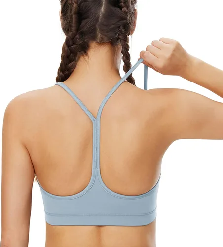 Sujetadores deportivos acolchados para mujer, brasier deportivo sexy de línea larga entrecruzada, brasier deportivo de soporte medio con tirantes