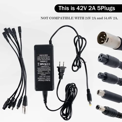 Miniatura 7 de Cargador universal 5 en 1 de repuesto para batería de litio de 36 V 10S, batería de litio universal de repuesto rápido, compatible con Razor