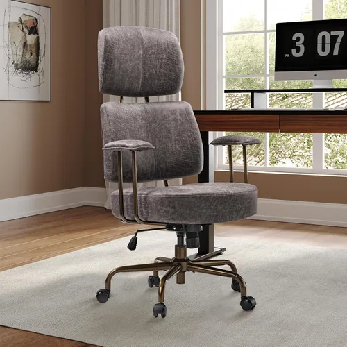 Miniatura 3 de EUREKA ERGONOMIC Sillas de escritorio de oficina en casa, silla ergonómica para computadora con respaldo alto, silla de oficina ejecutiva con Gris
