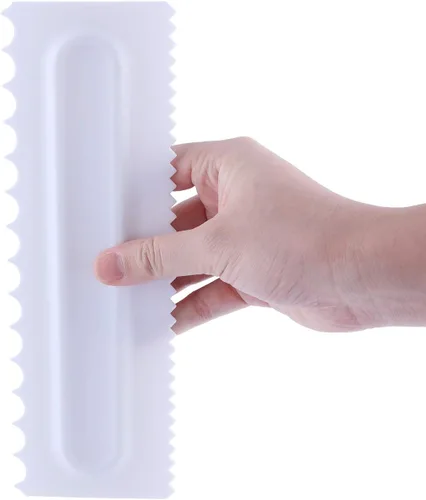 Miniatura 4 de Hofumix - Raspador de tartas para decoración de pasteles, peine de glaseado más suave con borde de pastel, espátulas de crema más suaves
