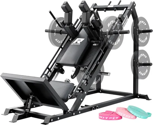 Miniatura 10 de RitFit Gazelle Pro - Máquina de prensa de piernas y sentadillas 3 en 1, máquina de prensa de piernas de acero de alta resistencia, capacidad de 2000