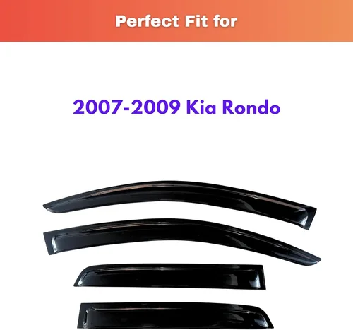 Miniatura 432 de KPY Visor de ventana compatible con Kia Soul 2009-2013, Protector contra lluvia de 4 unidades, deflectores de ventilación de ventana lateral