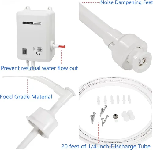 Miniatura 4 de Dispensador de agua potable de 1/3 / 5 galones, enchufe de EE. UU., dispensador de agua embotellada de entrada única, bomba eléctrica de agua