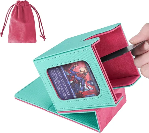 Miniatura 27 de AFIING MTG Caja de Mazo para Commander Display, Caja de Cartas que Cabe 100 Cartas con Doble Funda, Caja de Almacenamiento Magic Commander TCG con 2