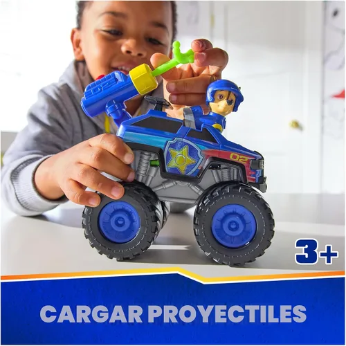 Miniatura 3 de Paw Patrol: Rescue Wheels Chase's Cruiser, camión de juguete con lanzador de proyectiles y figura de acción coleccionable, juguetes para niños