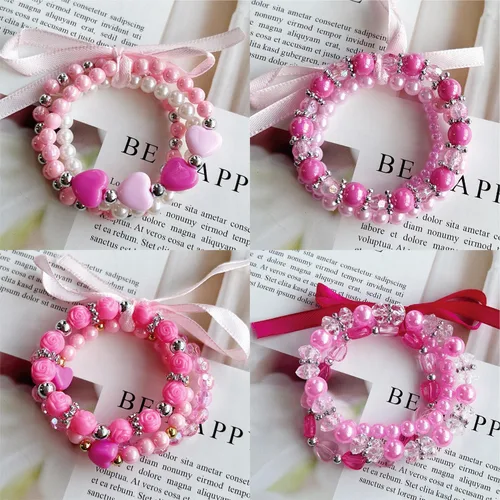 Miniatura 4 de Elesa Miracle Juego de 36 pulseras de cuentas para niñas y adolescentes, juego de pulsera de juego de simulación, Policarbonato, No es una piedra