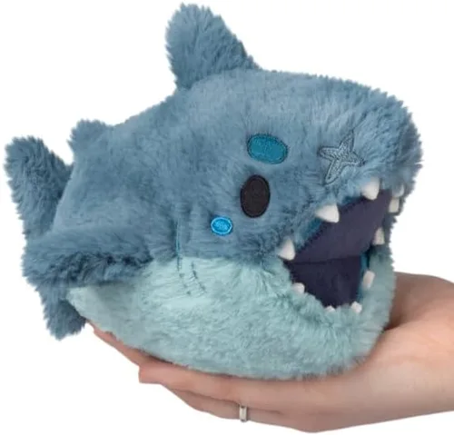 Squishable - Snugglemi Snackers Megalodon - Colección acuática - 7 pulgadas - Juguete suave coleccionable - Frijoles