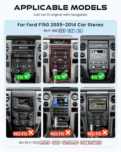 Miniatura 2 de para Ford F150 2009-2014 4+64 Android 13 Radio de Coche, Estéreo de Coche con Pantalla Táctil IPS de 9 Pulgadas con Carplay/Android Auto