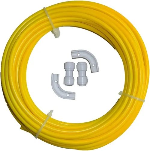 Miniatura 6 de Tubo de 1/4 de pulgada O.D. Longitud del tubo 32.8 pies (32.8 ft) Tubo de filtro de agua RO blanco PE, uso con sistemas de ósmosis inversa, filtros