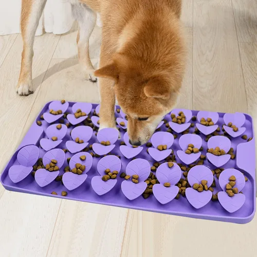 Miniatura 14 de Alfombrilla de Olfateo de Silicona Grande para Perros Pequeños, Medianos y Grandes para Comer Más Lento, Tapete Alimentador Lento para Lamer