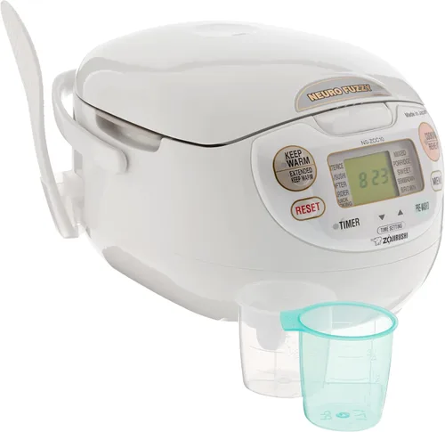 Miniatura 2 de Zojirushi Arrocera y calienta arroz Neuro Fuzzy, 5–1/2 tazas (crudas), calidad premium, color blanco, Blanco