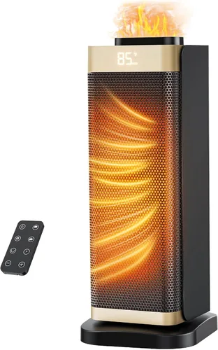 Calentadores de espacio para uso en interiores, calentador de espacio portátil con humidificador/luz ambiental, calentadores eléctricos seguros para
