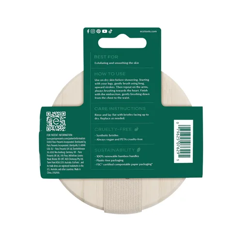 Miniatura 11 de EcoTools Cepillo corporal seco, para rutina de cuidado de la piel después de la ducha y el baño, elimina la suciedad y promueve la circulación