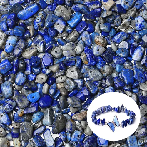 Miniatura 25 de ZHIYUXI 400 cuentas para hacer joyas, cuentas multicolor de 0.197-0.315 in, piedras preciosas de piedra natural, cuentas sueltas irregulares a