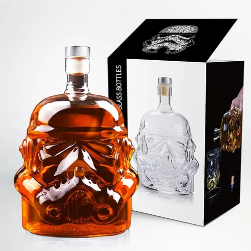 Decantador de whisky, botella de licor y tapón, para esposo o hombre, papá, cumpleaños, día del padre, jarra de whisky para vino, licor, escocés, 1