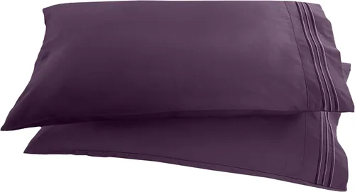 Miniatura 29 de Elegant Comfort ® Diseño de Cadena de 1500 Hilos, Calidad Egipcia de Lujo, Sedoso, Suave, Resistente a Arrugas y Decoloración, 2 Fundas de Almohada