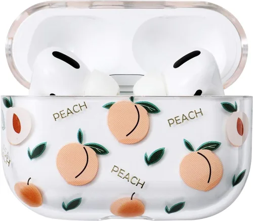 Miniatura 12 de AKABEILA Funda compatible con Apple Airpods Pro para mujer, transparente con diseños, policarbonato duro, a prueba de golpes [LED frontal visible]