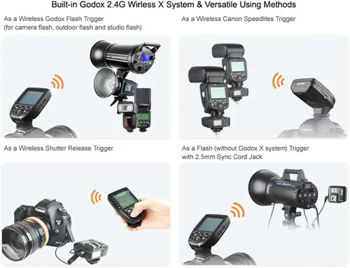 Miniatura 5 de Godox Xpro-C 2.4G X System TTL Transmisor de disparador de flash inalámbrico y 2 receptores controladores X1R-C compatibles con Canon Flash..