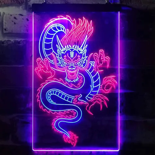 Miniatura 2 de Cartel de neón ADVPRO LED con dragón chino, letrero de neón LED de color dual st6-i3225