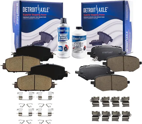 Miniatura 112 de Detroit Axle - Pastillas de freno traseras para Honda Odyssey 2011-2017 Pilot 2007-2013 MDX 2010-2013 ZDX 2010-2013 Pastillas de freno de cerámica
