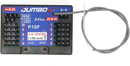 Miniatura 7 de DDF-350 con transmisor y receptor de radio RC P10F de 10 canales con pantalla HD, control remoto de 10 canales para automóvil, camioneta