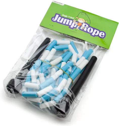 Miniatura 5 de K-Roo Sports Jump Rope con segmentación de cuentas de plástico Azul/Blanco