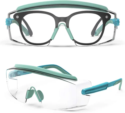 Miniatura 17 de Gafas de seguridad antivaho Gafas de seguridad sobre gafas protectoras con lentes antiarañazos ajustables Negro