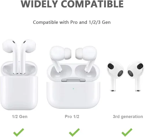 Miniatura 2 de Ganchos para Orejas Compatibles con Todos los Modelos de Apple AirPod [Ajustable Multi-Dimensional] Soporte Accesorios para Auriculares Pro (Rosa)