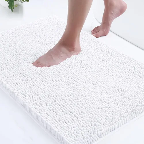 Miniatura 9 de Smiry Juego de tapetes de baño y alfombra de inodoro en forma de U, lavable a máquina, antideslizante, absorbente, alfombra de baño lanuda