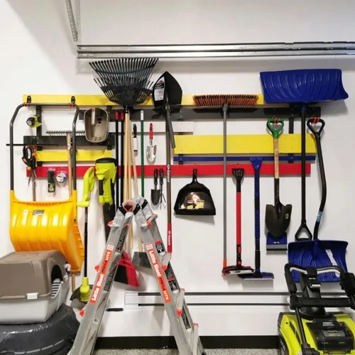 Miniatura 6 de Ganchos de almacenamiento de garaje, 16 piezas resistentes de montaje en pared J para herramientas, cable, cable de extensión (19G-3.3 pulgadas 16)