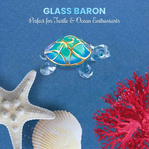 Miniatura 6 de Glass Baron Figura de cristal Tiffany la tortuga