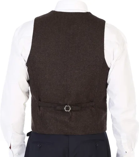 Miniatura 12 de Gioberti Chaleco de tweed formal de 6 botones para hombres